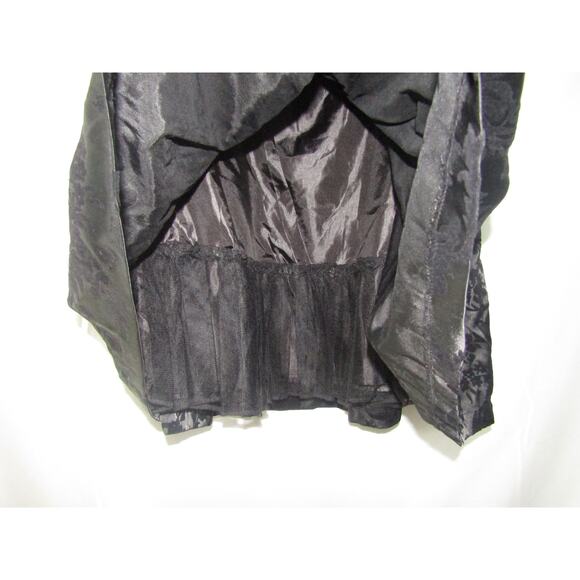 Studio I Burnout Velvet Floral Skirt Black Size 10 A-Line Midi Formal Holiday - Picture 3 of 11